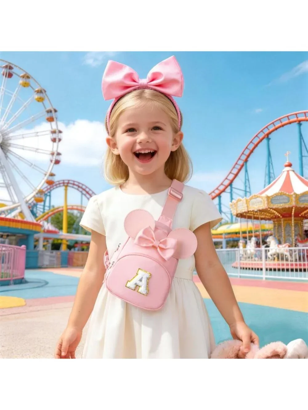 Cute Pink Crossbody Bag for Girls | Birthday Gifts for Ages 2-8 | Sling Purse